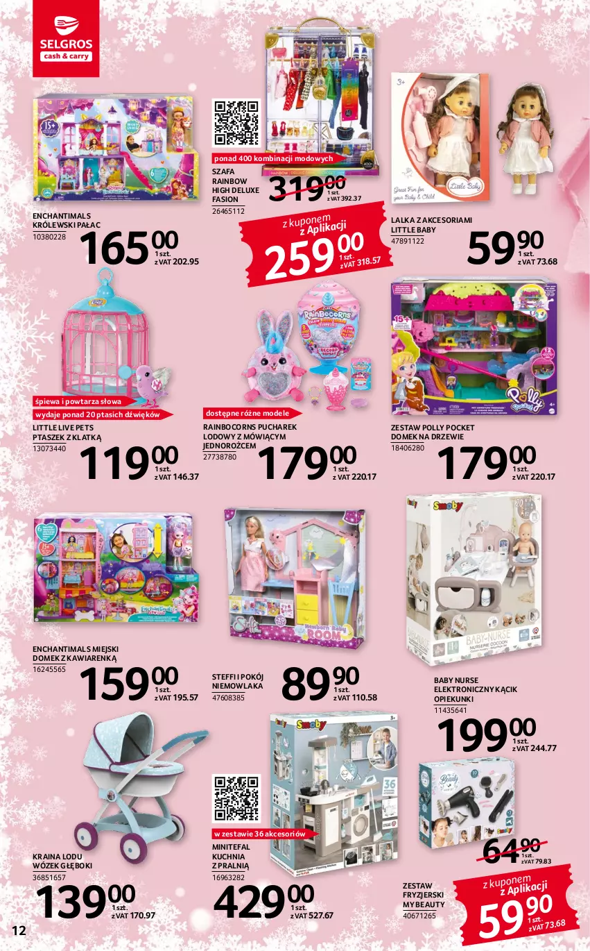 Gazetka promocyjna Selgros - Katalog Zabawki - ważna 22.04 do 31.12.2022 - strona 12 - produkty: Domek na drzewie, Enchantimals, Fa, Królewski, Kuchnia, Lalka, Polly Pocket, Szafa, Tefal, Wózek