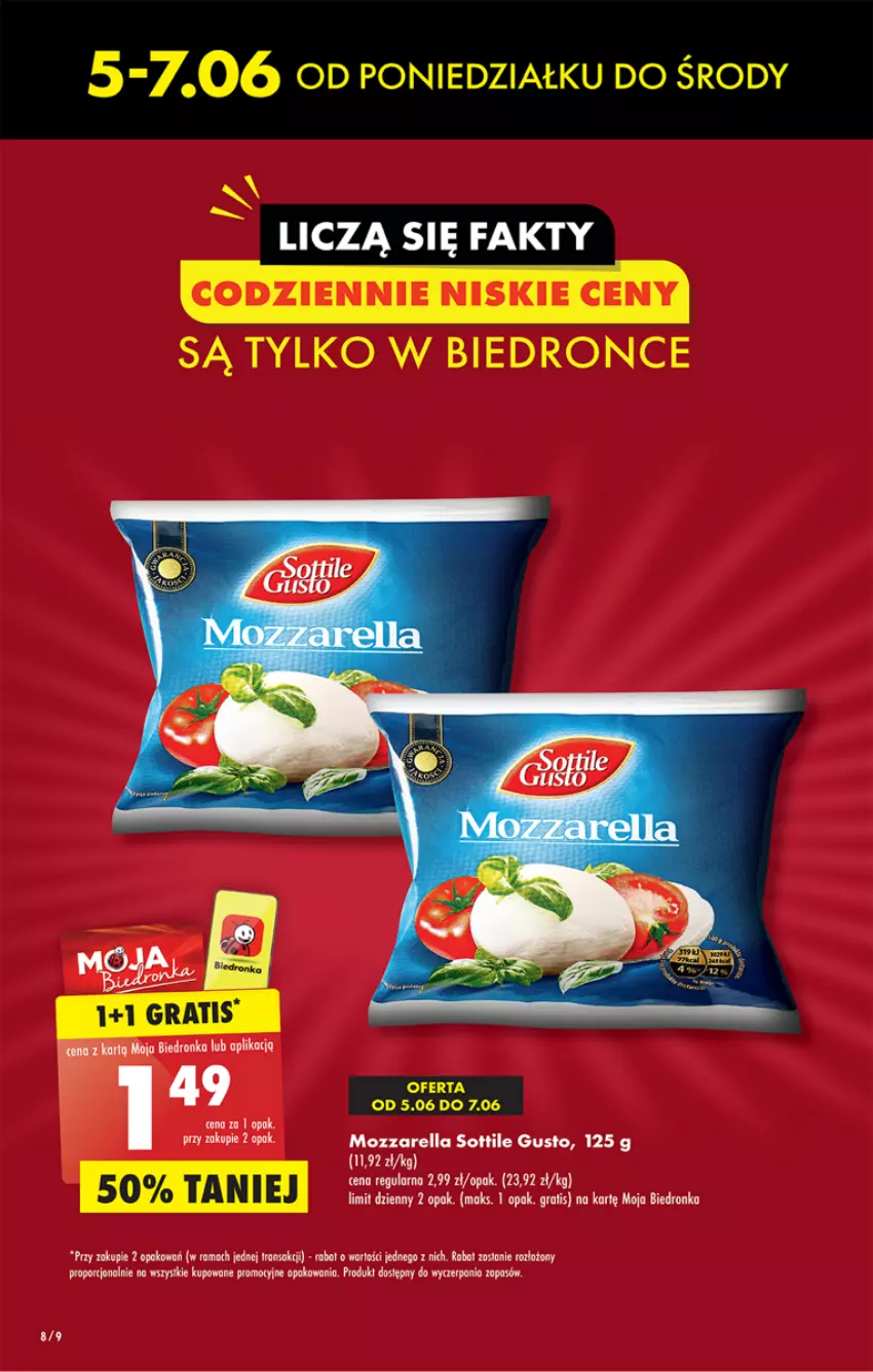 Gazetka promocyjna Biedronka - ważna 05.06 do 10.06.2023 - strona 8 - produkty: Dron, Gra, Halo, Mozzarella, Rama, Sok, Tran