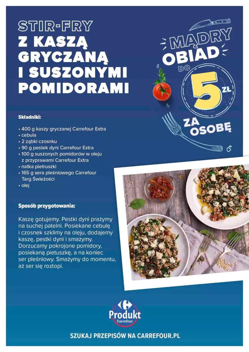 Gazetka promocyjna Carrefour - Gazetka Carrefour - ważna 28.06 do 02.07.2022 - strona 33 - produkty: Czosnek, Gry, Natka pietruszki, Olej, Pestki dyni, Pomidory, Ser, Ser pleśniowy, Stek, Top, Tusz