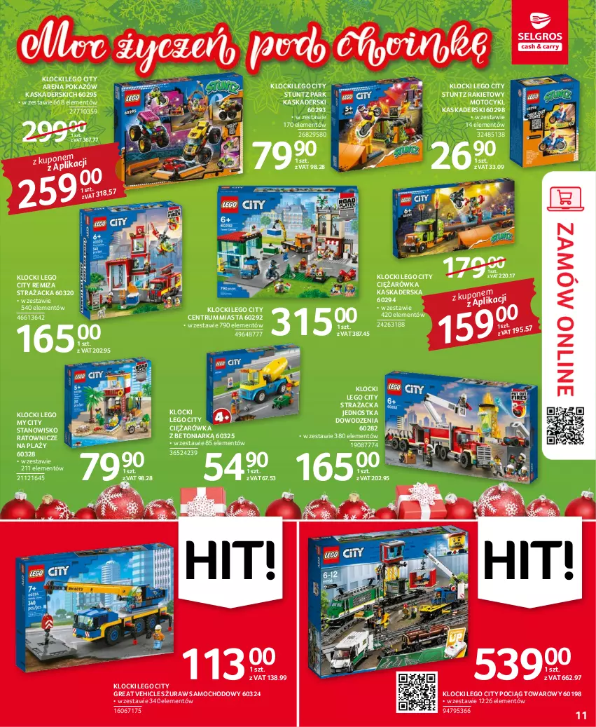 Gazetka promocyjna Selgros - Oferta przemysłowa - ważna 01.12 do 14.12.2022 - strona 11 - produkty: Kask, Klocki, LEGO, LEGO City, Pociąg, Rum