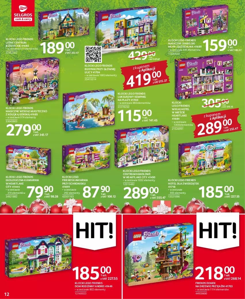 Gazetka promocyjna Selgros - Oferta przemysłowa - ważna 01.12 do 14.12.2022 - strona 12 - produkty: Domek na drzewie, Klocki, LEGO, LEGO Friends, Olej, Rum