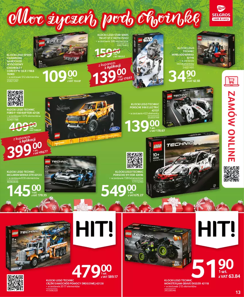 Gazetka promocyjna Selgros - Oferta przemysłowa - ważna 01.12 do 14.12.2022 - strona 13 - produkty: Gra, Klocki, LEGO, LEGO Star Wars, LEGO Technic, Por, Samochód, Star Wars, Warka