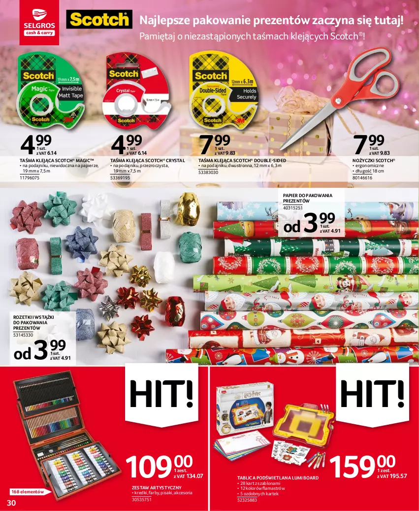 Gazetka promocyjna Selgros - Oferta przemysłowa - ważna 01.12 do 14.12.2022 - strona 30 - produkty: Fa, Klej, LANA, Mięta, Noż, Nożyczki, Papier, Papier do pakowania