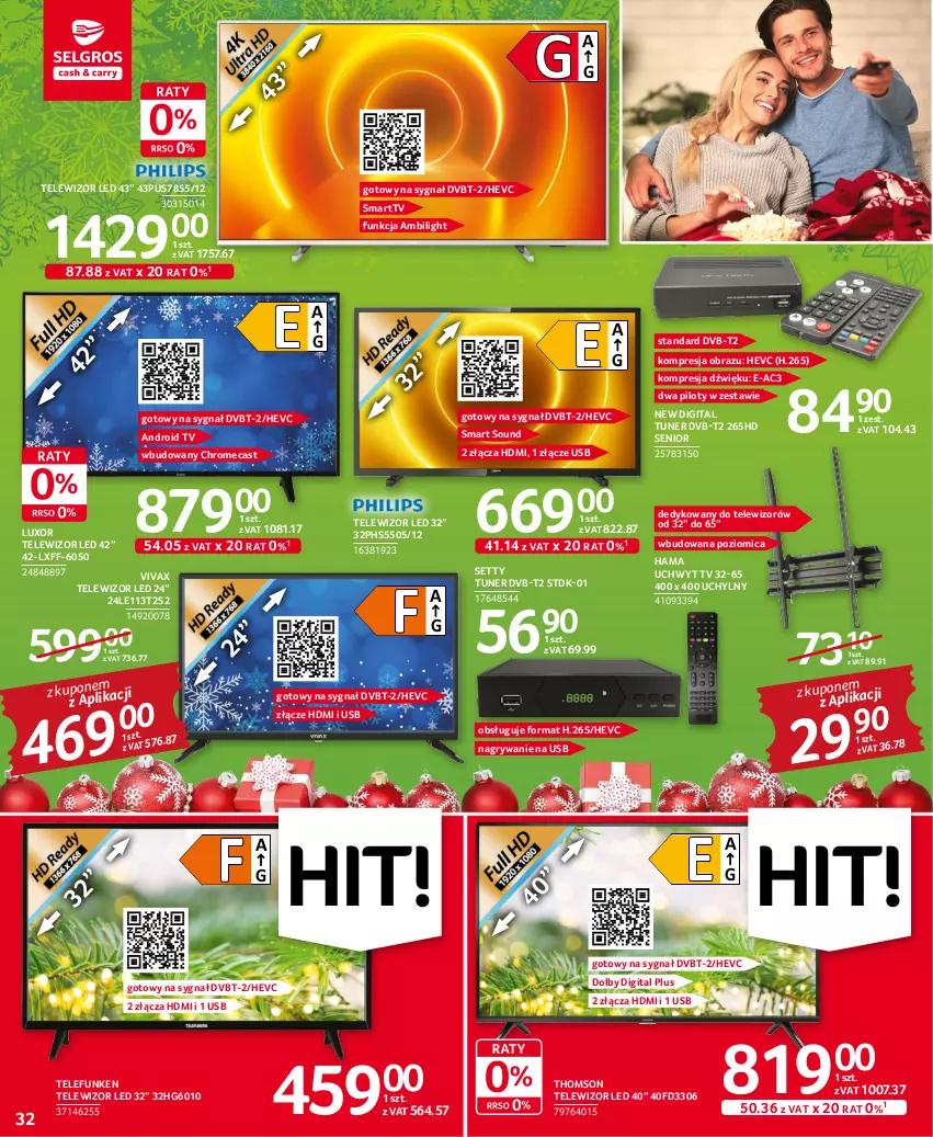 Gazetka promocyjna Selgros - Oferta przemysłowa - ważna 01.12 do 14.12.2022 - strona 32 - produkty: Android TV, Gry, Hama, Obraz, Poziomica, Telewizor, Thomson