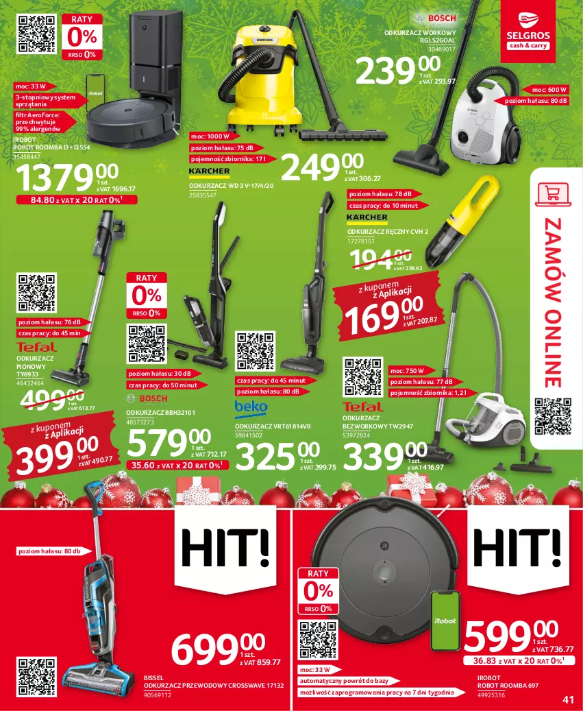 Gazetka promocyjna Selgros - Oferta przemysłowa - ważna 01.12 do 14.12.2022 - strona 41 - produkty: Goal, Gra, IRobot, Odkurzacz, Robot, Roomba, Top