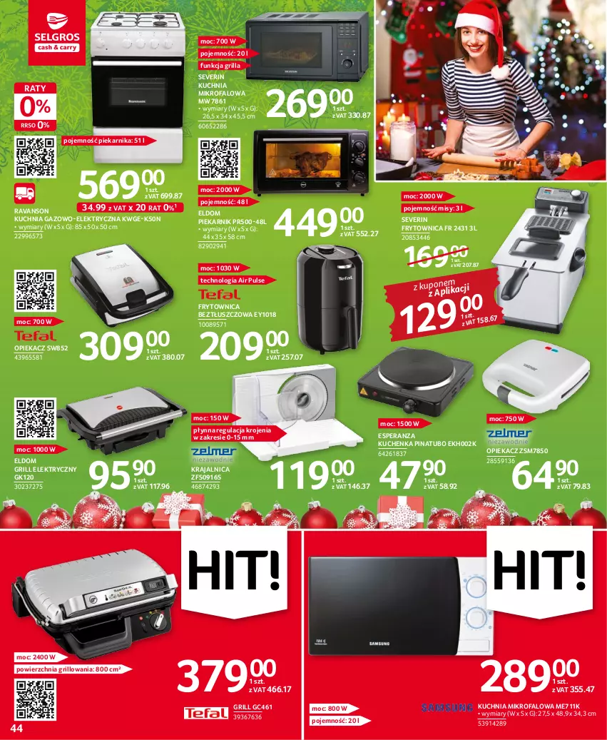 Gazetka promocyjna Selgros - Oferta przemysłowa - ważna 01.12 do 14.12.2022 - strona 44 - produkty: Fa, Grill, Kuchnia, Kuchnia gazowo-elektryczna, Piekarnik