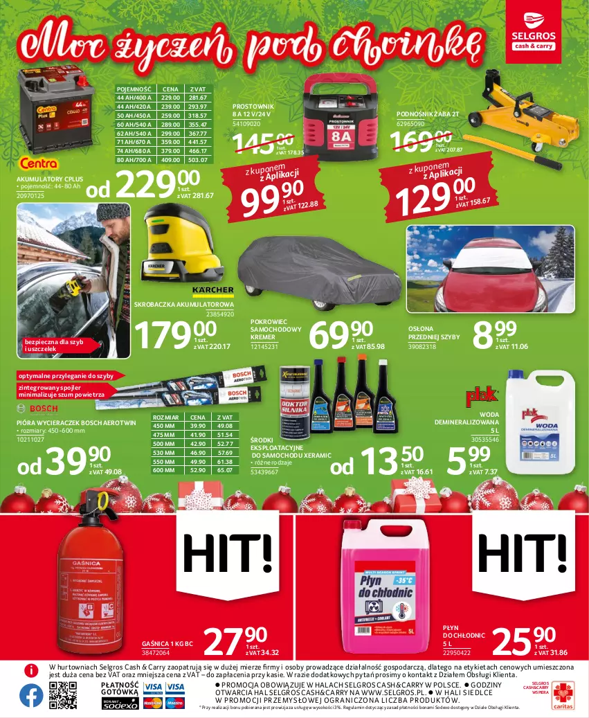 Gazetka promocyjna Selgros - Oferta przemysłowa - ważna 01.12 do 14.12.2022 - strona 59 - produkty: Akumulator, Bosch, Gaśnica, Gra, LG, Piec, Płyn do chłodnic, Pokrowiec, Prostownik, Skrobaczka, Sok, Woda