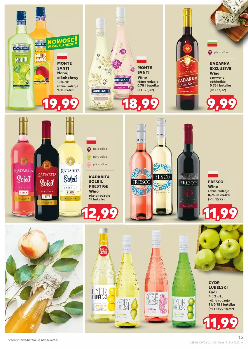 Gazetka promocyjna Kaufland - Barek Kauflandu - ważna 11.07 do 24.07.2024 - strona 15 - produkty: Fresco, Monte, Monte Santi, Napój, Wino, Wino czerwone