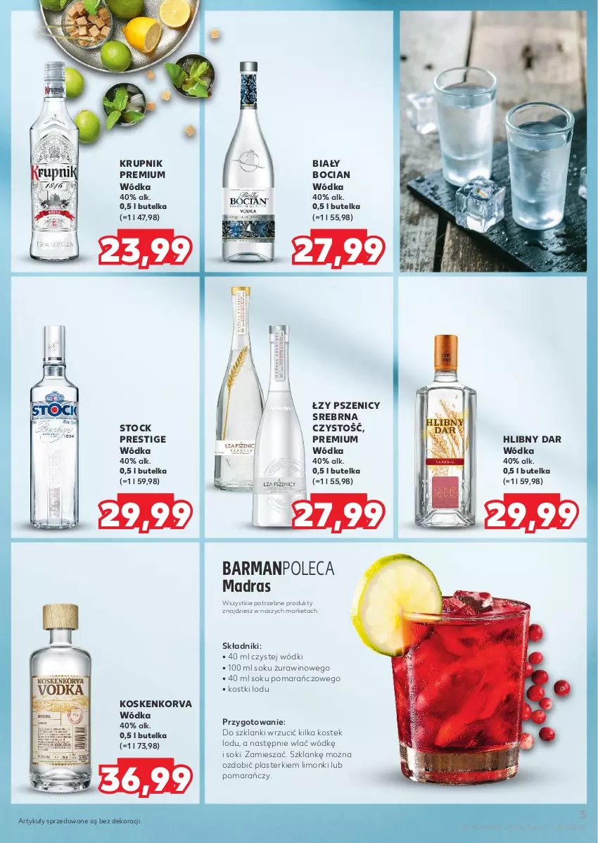 Gazetka promocyjna Kaufland - Barek Kauflandu - ważna 11.07 do 24.07.2024 - strona 3 - produkty: Biały Bocian, Krupnik, Lanki, Plasterki, Sok, Stek, Stock, Wino, Wódka