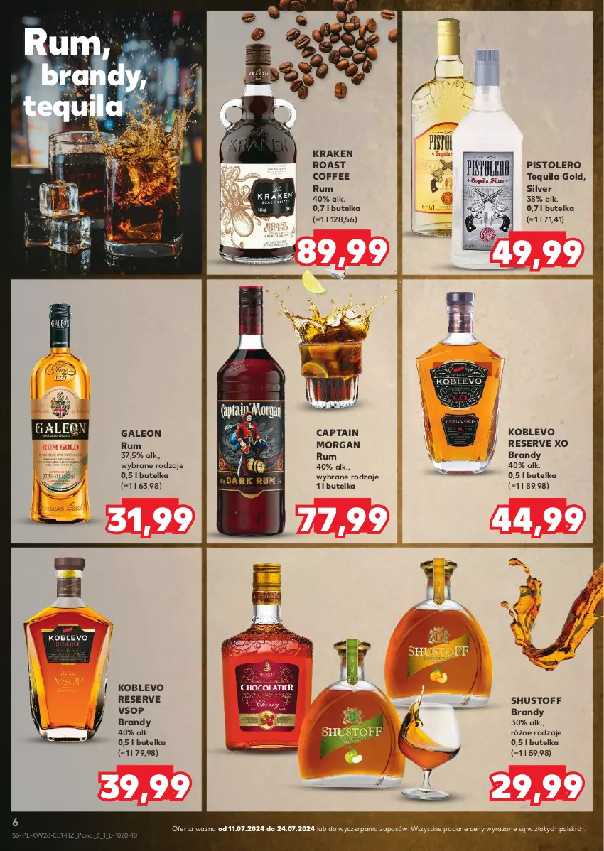 Gazetka promocyjna Kaufland - Barek Kauflandu - ważna 11.07 do 24.07.2024 - strona 6 - produkty: Brandy, Captain Morgan, Leon, Rum, Ser, Tequila