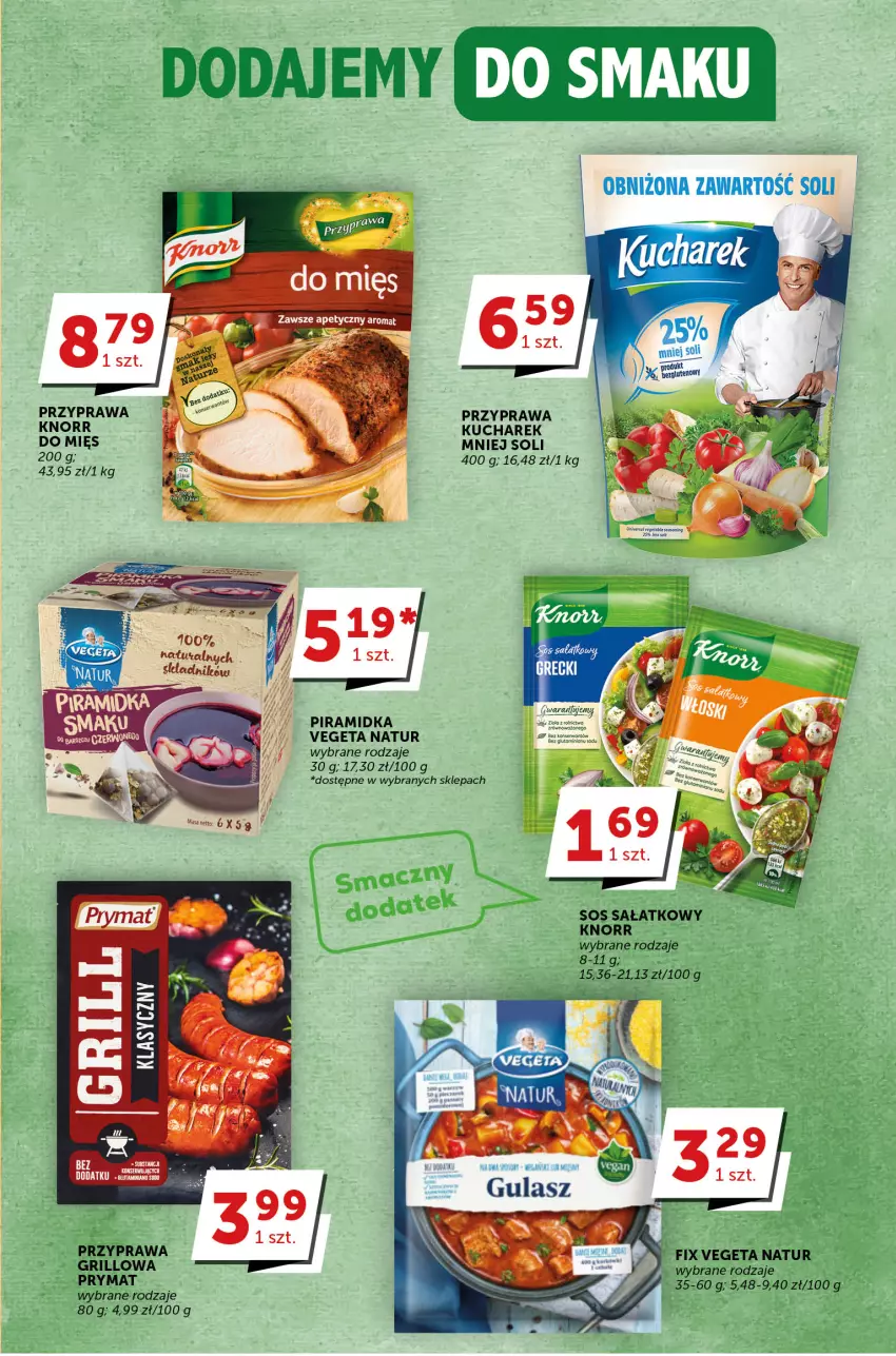 Gazetka promocyjna Groszek - ważna 18.05 do 30.05.2023 - strona 9 - produkty: Grill, Knorr, Kucharek, Prymat, Sałat, Sos, Vegeta, Vegeta Natur