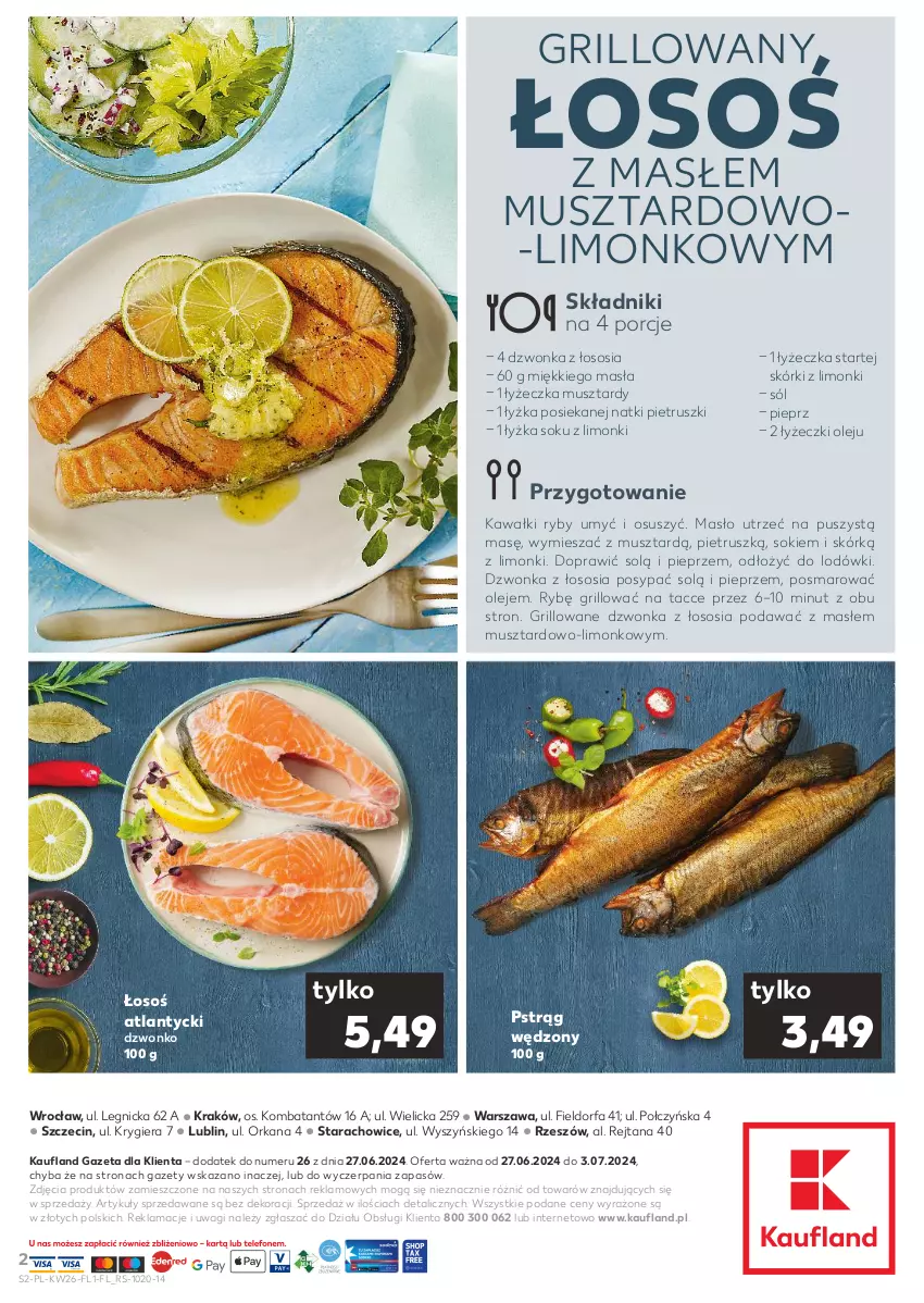 Gazetka promocyjna Kaufland - Mocny Start - ważna 27.06 do 03.07.2024 - strona 2 - produkty: Fa, Grill, Kawa, Masło, Mus, Olej, Orka, Pieprz, Por, Pstrąg, Pstrąg wędzony, Sok, Sól, Sos, Wagi