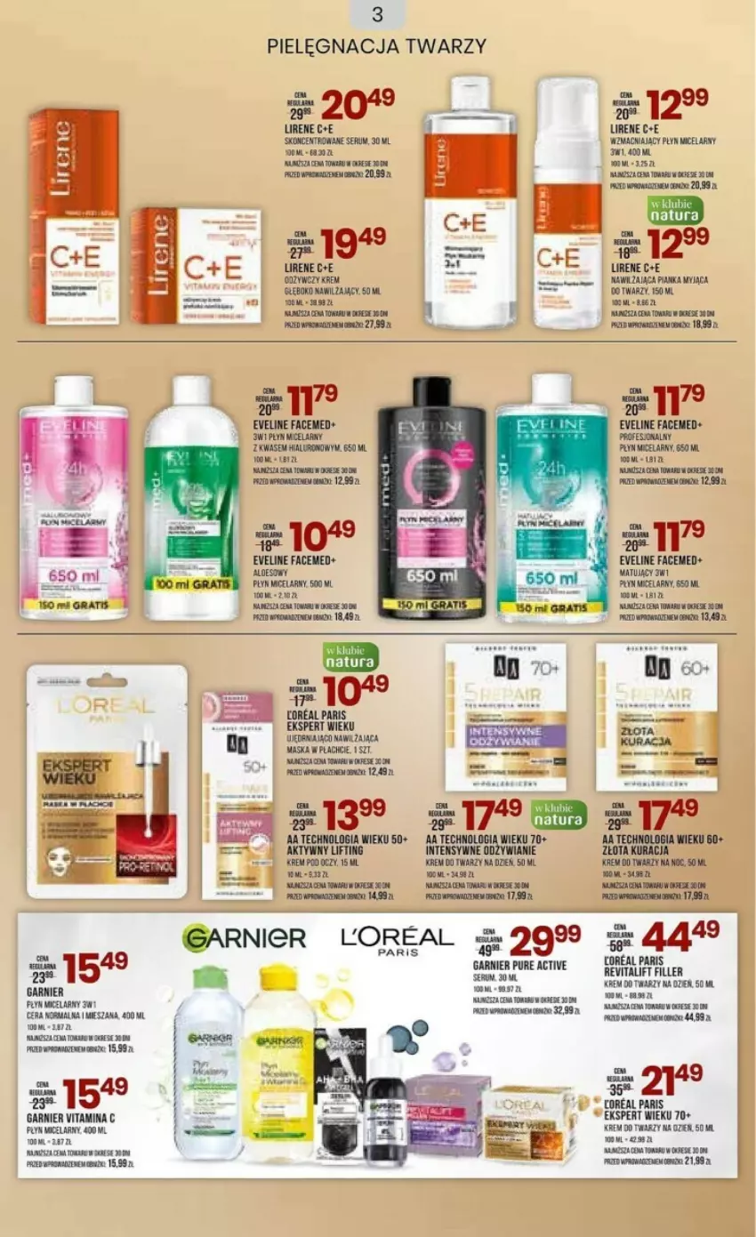 Gazetka promocyjna Drogerie Natura - ważna 22.08 do 04.09.2023 - strona 10 - produkty: Eveline, Fa, Garnier, Lirene, Ser