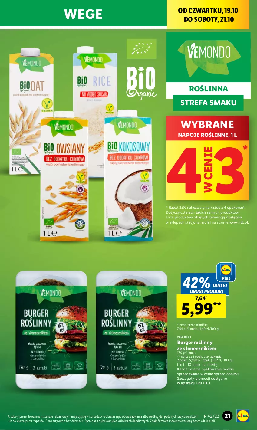 Gazetka promocyjna Lidl - GAZETKA - ważna 19.10 do 21.10.2023 - strona 27 - produkty: Burger, Fa, Napoje, Olej