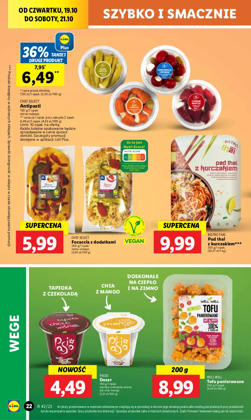 Gazetka promocyjna Lidl - GAZETKA - ważna 19.10 do 21.10.2023 - strona 28 - produkty: Chia, Czekolada, Deser, Focaccia, Kurczak, Mango, Olej, Ser, Tofu, Wazon