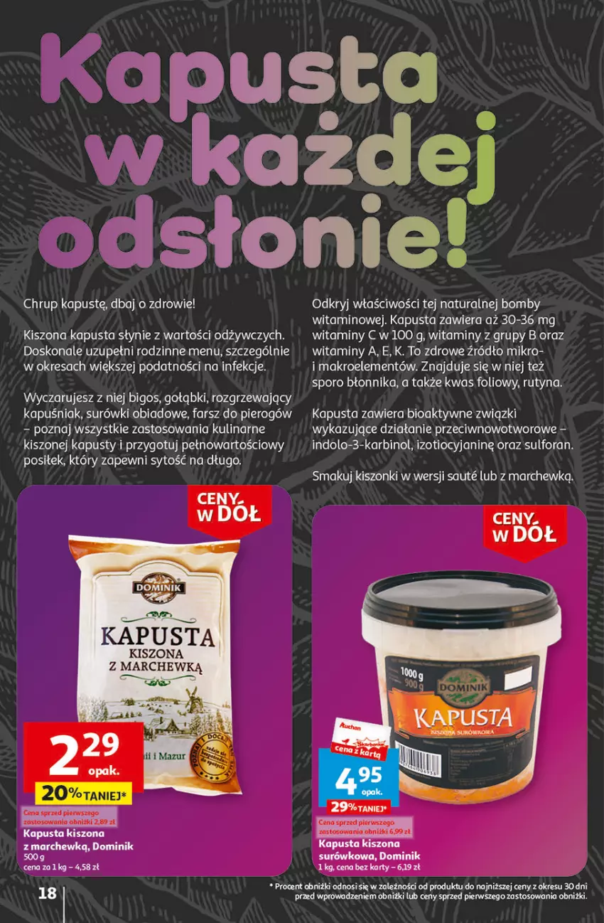 Gazetka promocyjna Auchan - Gazetka Ceny w dół Część 1 Hipermarket Auchan - ważna 03.01 do 10.01.2024 - strona 18 - produkty: Bigos, Fa, Por, Zdrowie