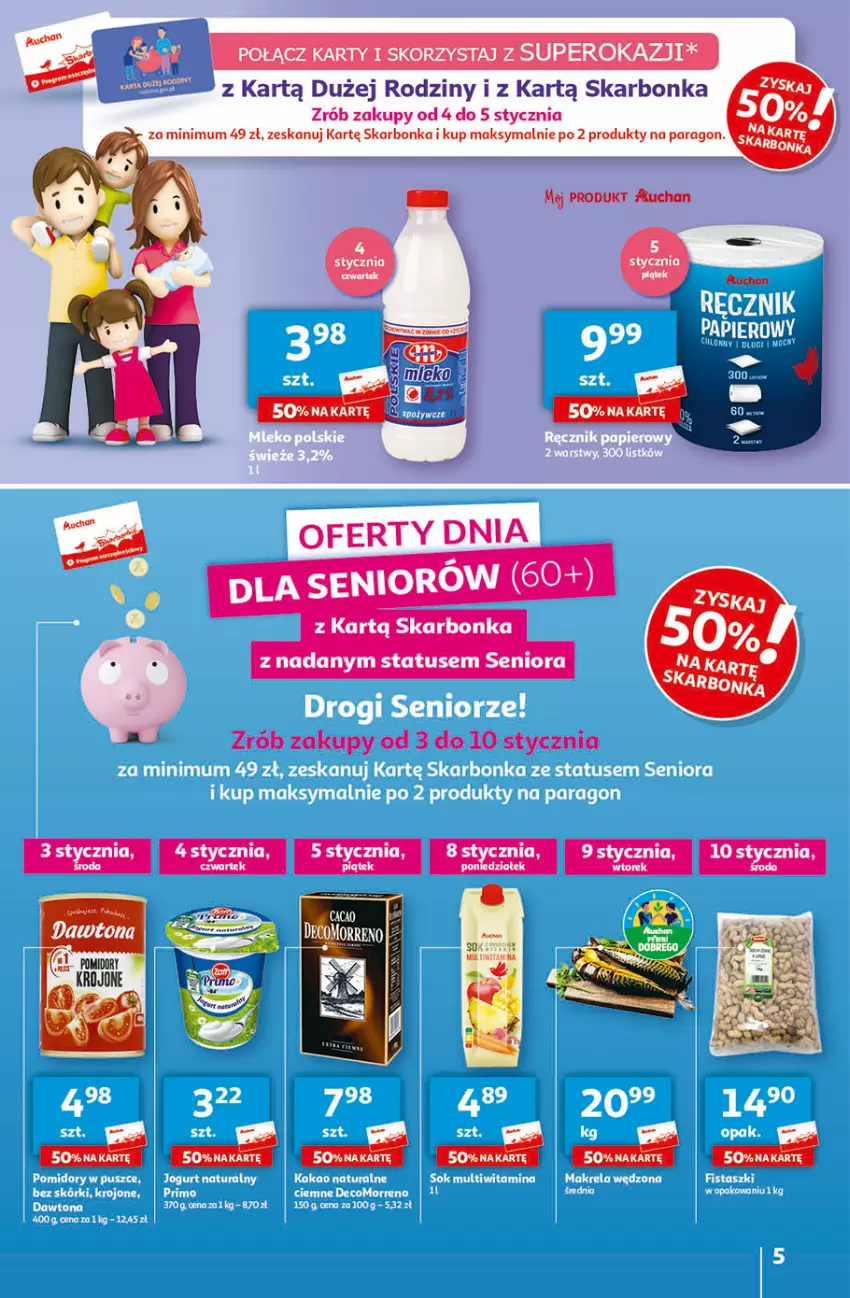 Gazetka promocyjna Auchan - Gazetka Ceny w dół Część 1 Hipermarket Auchan - ważna 03.01 do 10.01.2024 - strona 5