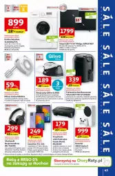 Gazetka promocyjna Auchan - Gazetka Ceny w dół Część 1 Hipermarket Auchan - Gazetka - ważna od 10.01 do 10.01.2024 - strona 43 - produkty: Piec, Xbox, LED TV, Konsola, Pralka, Ser, JBL, Gra, Philips, Słuchawki, Clin, Kosz, Mikser, Tefal, Skaner, Słuchawki bezprzewodowe, Urządzenie wielofunkcyjne, Canon, Amica, Grill, Stacja pary, Smartfon, Akumulator, Fa