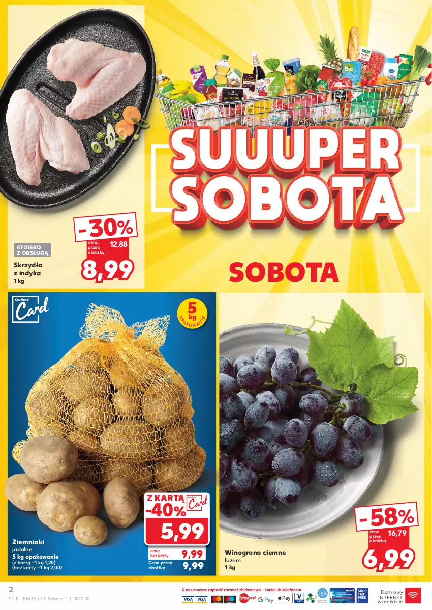 Gazetka promocyjna Kaufland - Gazetka tygodnia - ważna 26.09 do 02.10.2024 - strona 2 - produkty: Wino, Winogrona, Ziemniaki