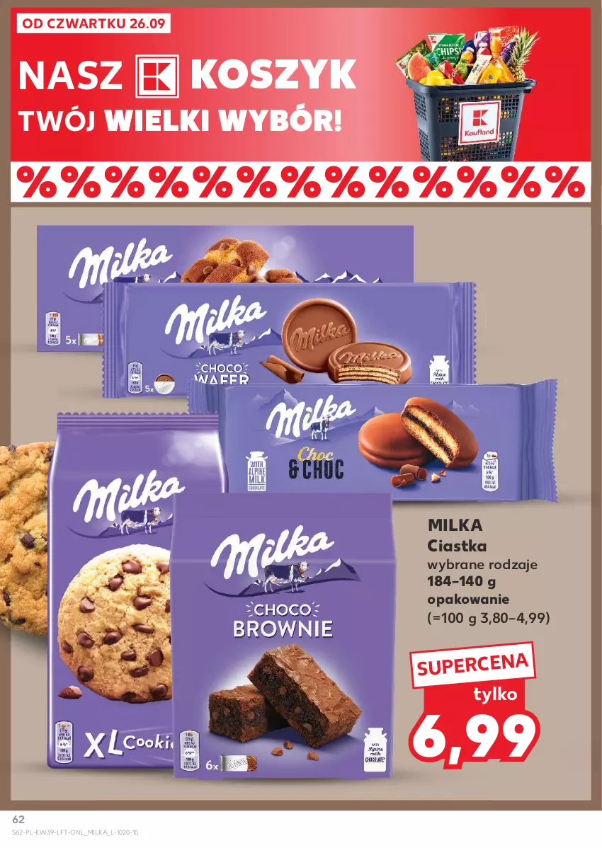 Gazetka promocyjna Kaufland - Gazetka tygodnia - ważna 26.09 do 02.10.2024 - strona 62 - produkty: Ciastka, Kosz, Milka