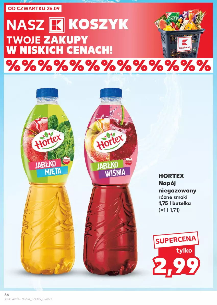 Gazetka promocyjna Kaufland - Gazetka tygodnia - ważna 26.09 do 02.10.2024 - strona 66 - produkty: Hortex, Kosz, Napój, Napój niegazowany