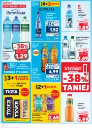 Gazetka promocyjna Kaufland - Gazetka tygodnia - Gazetka - ważna od 02.10 do 02.10.2024 - strona 68 - produkty: Dawtona, Nałęczowianka, Mus, Gra, Ice tea, Napoje, LANA, Tiger, Lipton, Woda mineralna, Napój niegazowany, Woda, Waga, Napój, Cisowianka, Nektar