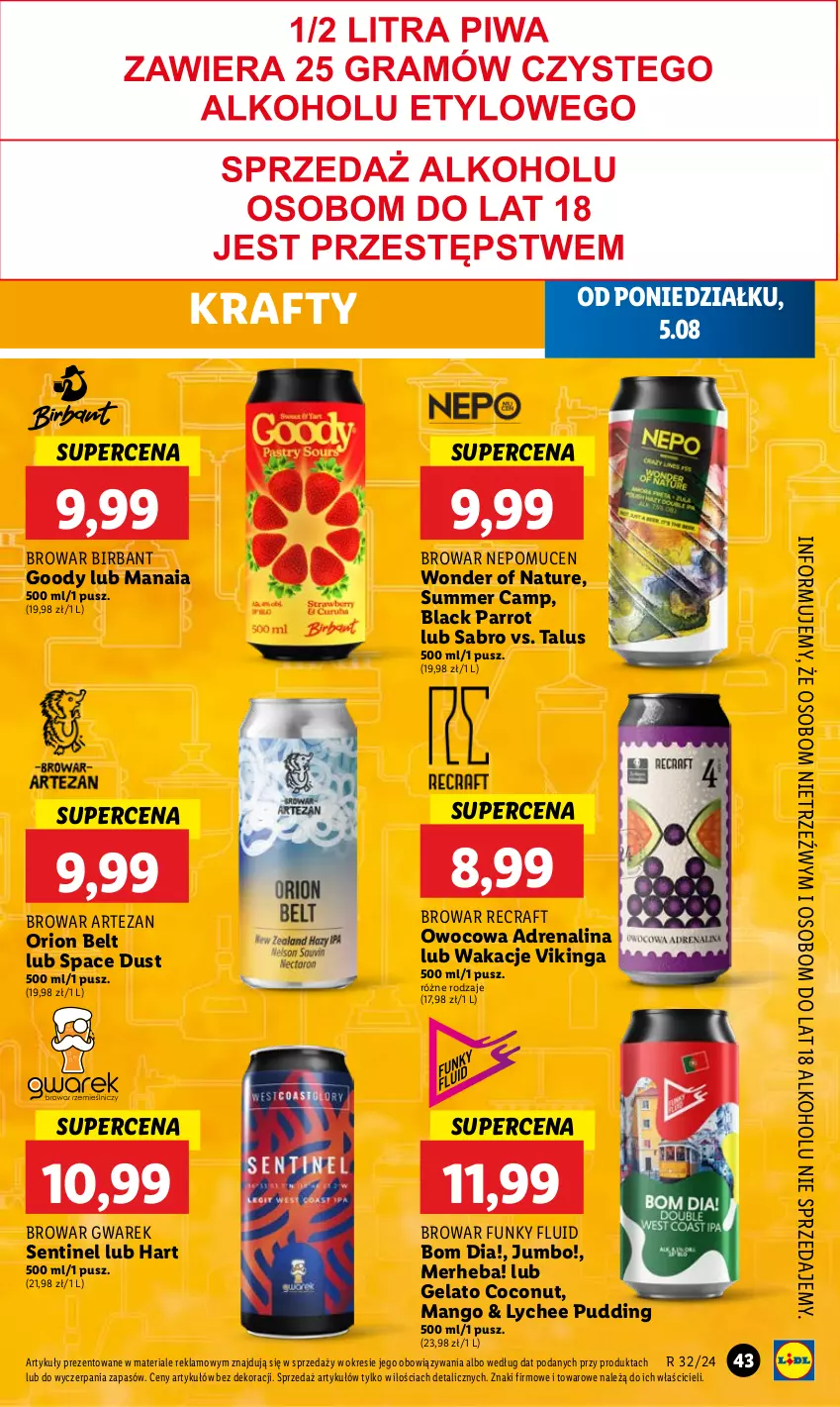 Gazetka promocyjna Lidl - GAZETKA - ważna 05.08 do 07.08.2024 - strona 47 - produkty: Ba!, Lack, Mango, Pudding