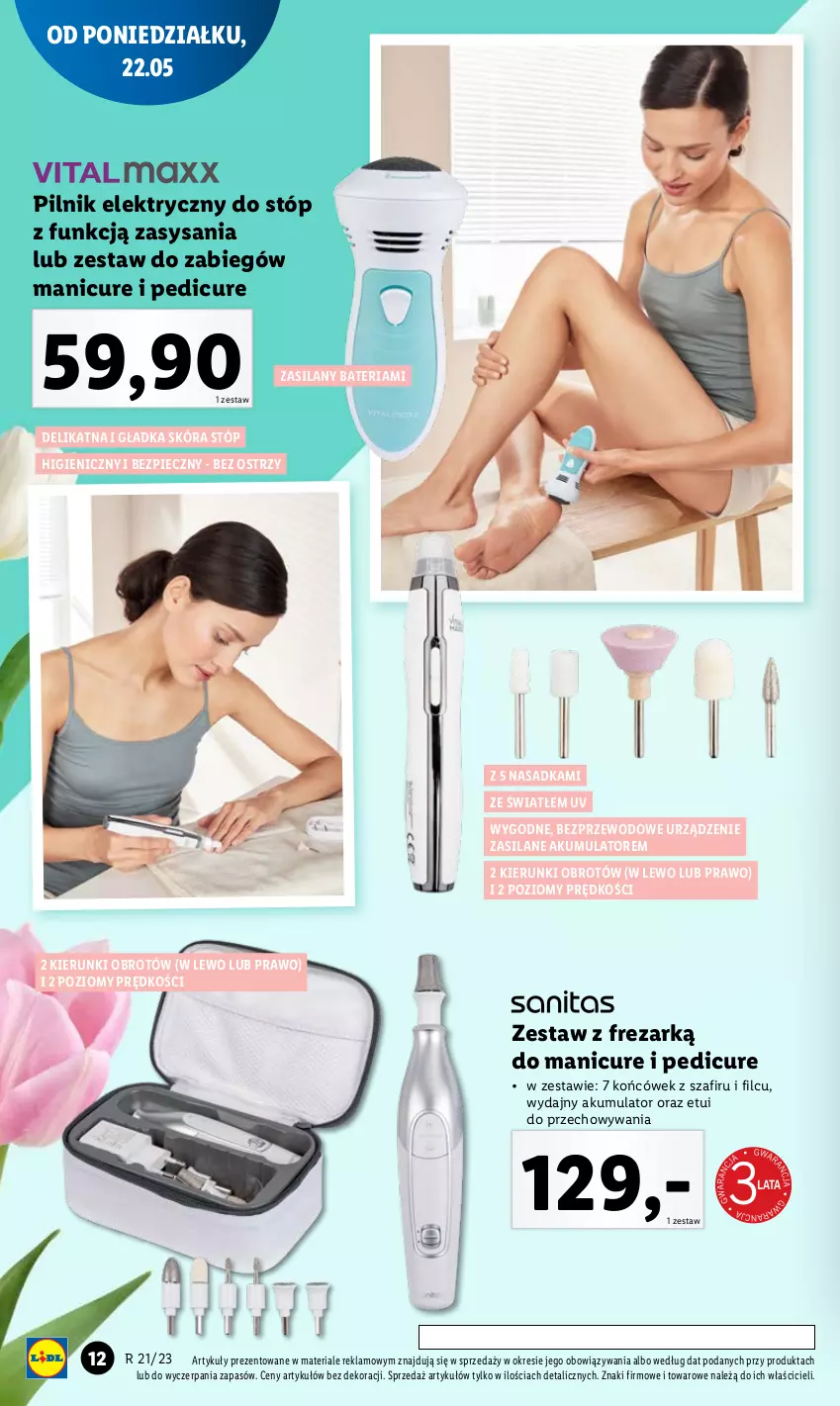 Gazetka promocyjna Lidl - GAZETKA - ważna 22.05 do 27.05.2023 - strona 12 - produkty: Akumulator, Bateria, Manicure i pedicure, Piec, Pilnik, Silan