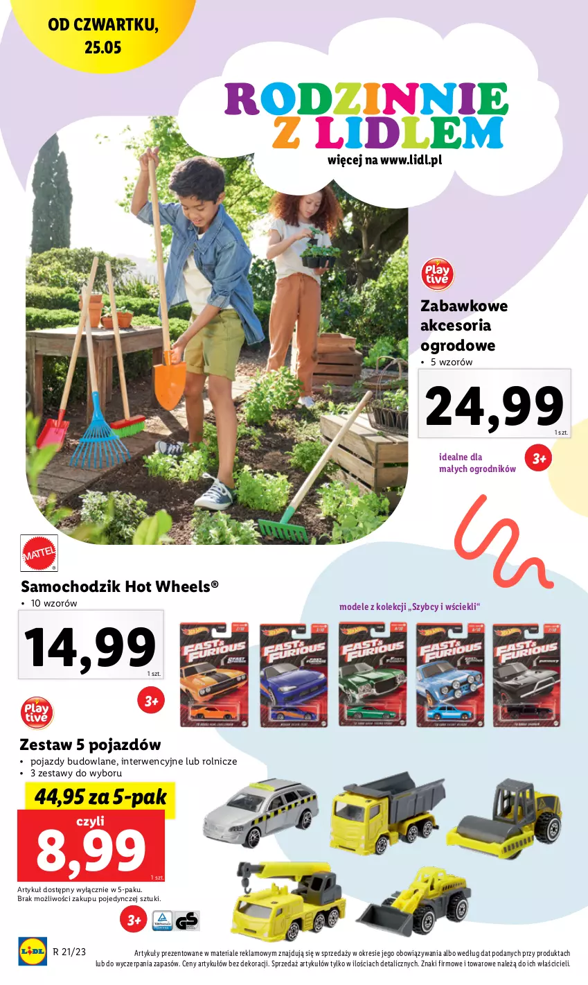 Gazetka promocyjna Lidl - GAZETKA - ważna 22.05 do 27.05.2023 - strona 22 - produkty: Chodzik, Hot Wheels, Pojazd, Pojazdy budowlane