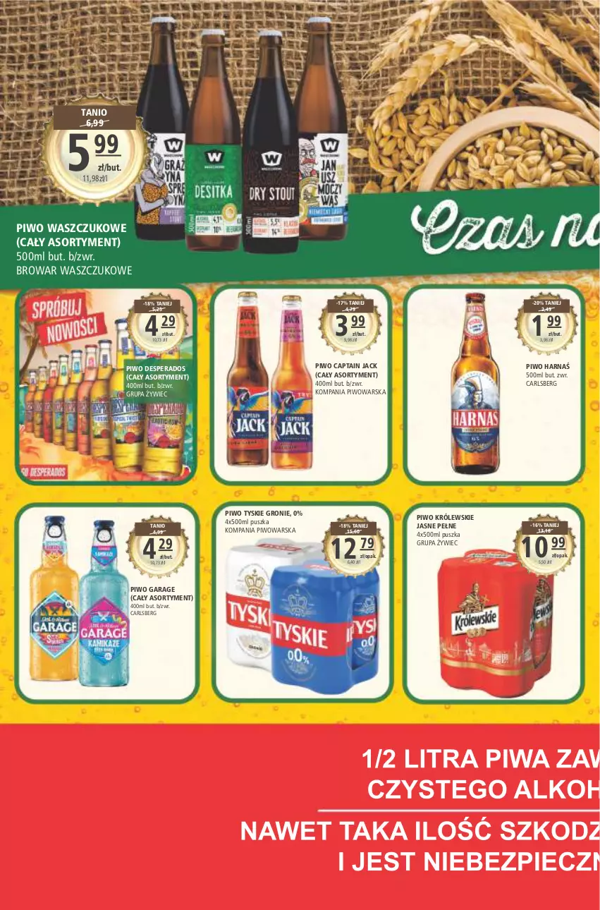 Gazetka promocyjna Arhelan - Gazetka - ważna 01.07 do 10.07.2022 - strona 18 - produkty: Captain Jack, Carlsberg, Desperados, Harnaś, Królewski, Piwo, Tyskie