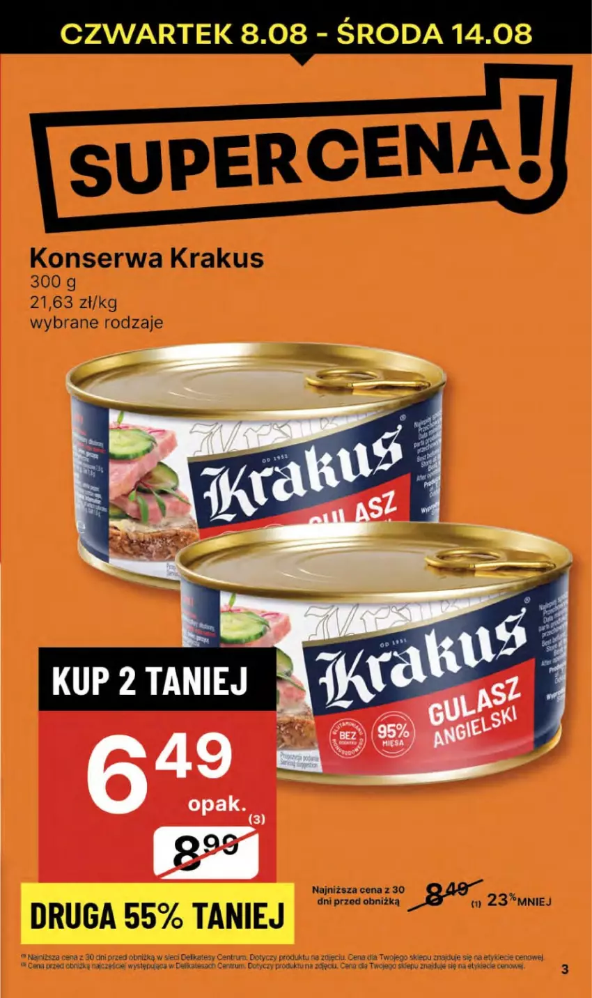 Gazetka promocyjna Delikatesy Centrum - NOWA GAZETKA Delikatesy Centrum od 8 sierpnia! 8-14.08.2024 - ważna 08.08 do 14.08.2024 - strona 3 - produkty: Krakus, Rum, Ser