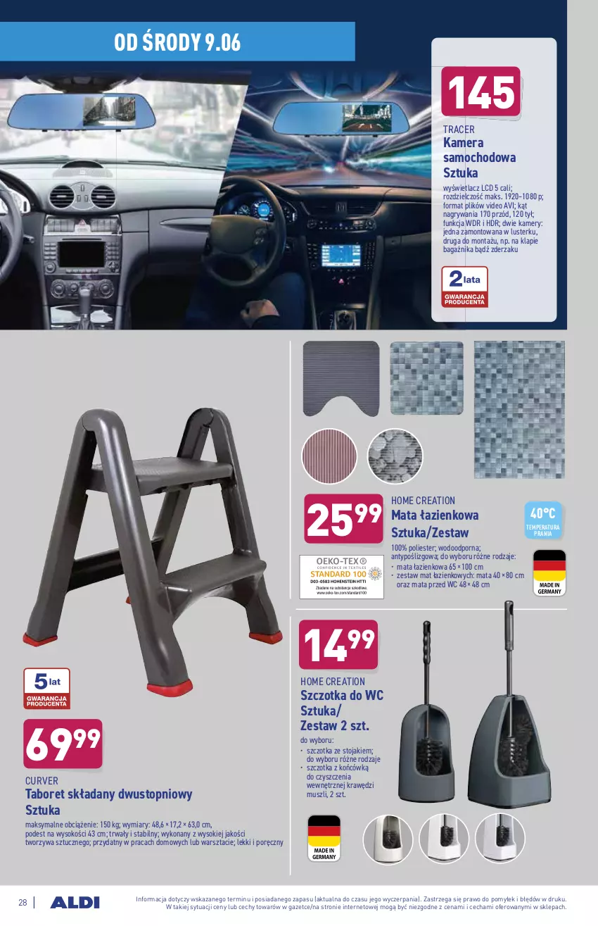 Gazetka promocyjna Aldi - ważna 07.06 do 12.06.2021 - strona 28 - produkty: Acer, Gry, Kamera, Kamery, Mata łazienkowa, Mus, Por, Sok, Stojak, Szczotka, Szczotka do WC, Taboret, Taboret składany, Top