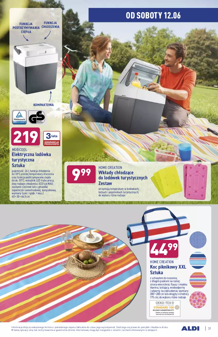 Gazetka promocyjna Aldi - ważna 07.06 do 12.06.2021 - strona 31 - produkty: BIC, Koc, Lodówka, Pojemnik, Por, Silan, Torba