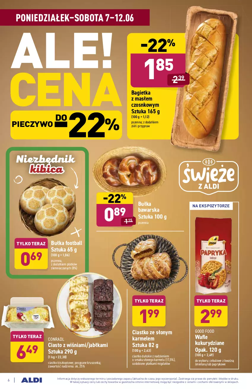 Gazetka promocyjna Aldi - ważna 07.06 do 12.06.2021 - strona 6 - produkty: Bagietka, BIC, Bułka, Jabłka, Piec, Pieczywo, Tera, Wafle