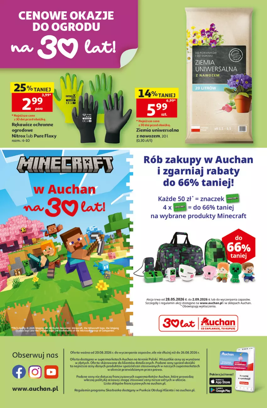 Gazetka promocyjna Auchan - Gazetka 30 Lat Supermarket Auchan - ważna 20.08 do 26.08.2026 - strona 8 - produkty: Gra, Minecraft, Pojemnik, Por, Pur, Ser