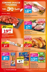 Gazetka promocyjna Auchan - Gazetka 30 Lat Supermarket Auchan - Gazetka - ważna od 26.08 do 26.08.2026 - strona 4 - produkty: Kurczak, Ciasto francuskie, Ser, Mięso z uda kurczaka, Parówki, Morliny, Grill, Kiełbasa, Berlinki, Mięso, Kiełbasa śląska