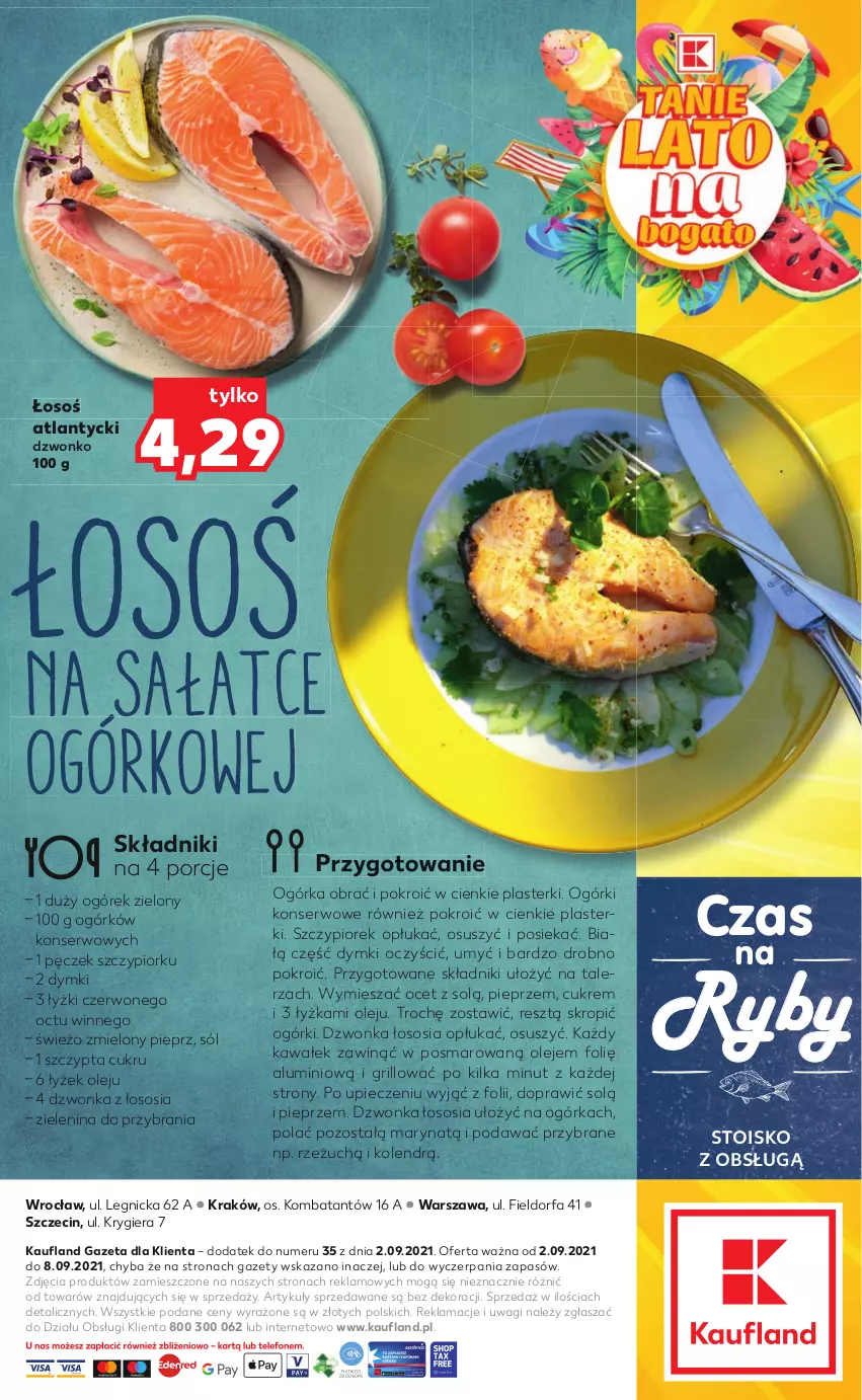 Gazetka promocyjna Kaufland - RYBY - ważna 02.09 do 08.09.2021 - strona 2 - produkty: Fa, Grill, Kawa, Ocet, Ogórek, Ogórki konserwowe, Olej, Piec, Pieprz, Plasterki, Por, Sałat, Ser, Sól, Sos, Talerz, Wagi, Wałek