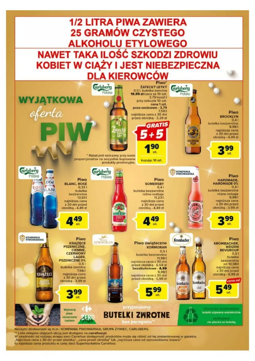 Gazetka promocyjna Carrefour - ważna 18.12 do 23.12.2023 - strona 18 - produkty: Carlsberg, Gra, Kosz, Książęce, Piec, Piwa, Piwo, Por, Somersby