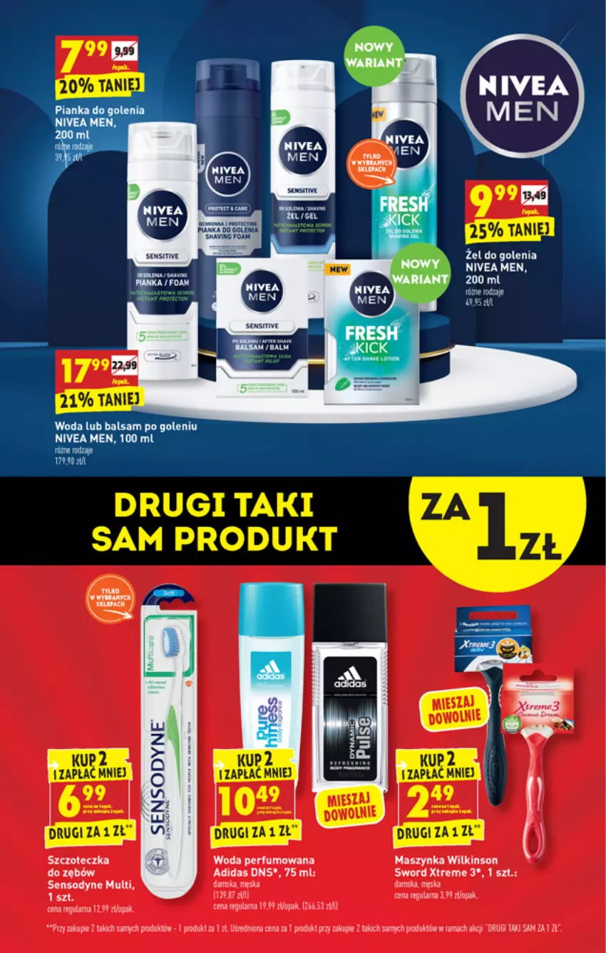 Gazetka promocyjna Biedronka - W tym tygodniu - ważna 29.11 do 04.12.2021 - strona 51 - produkty: Adidas, Fa, Maszynka, Nivea, Nivea Men, Perfum, Rama, Sensodyne, Szczoteczka, Szynka, Top, Woda, Woda perfumowana