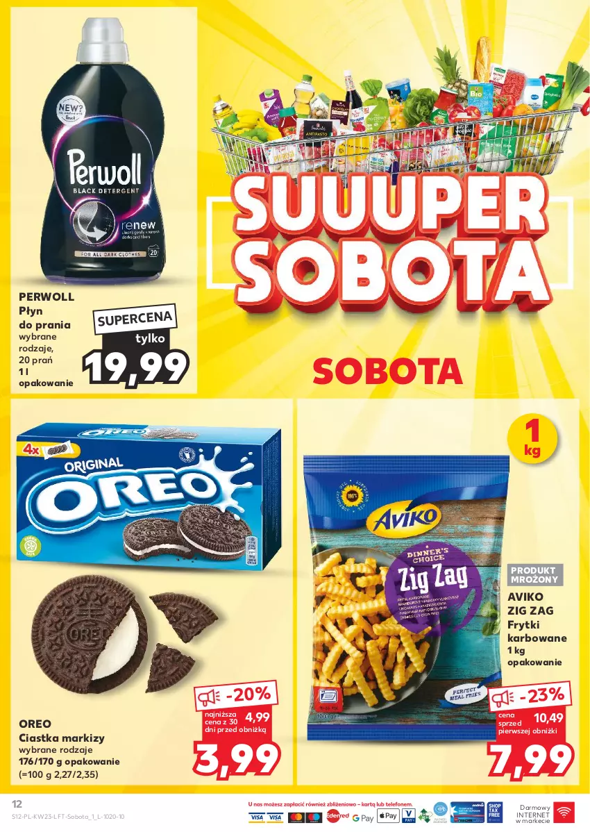 Gazetka promocyjna Kaufland - Gazetka tygodnia - ważna 06.06 do 12.06.2024 - strona 12 - produkty: Ciastka, Frytki, Oreo, Perwoll, Płyn do prania