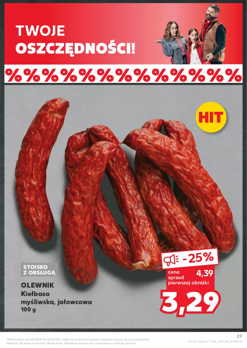 Gazetka promocyjna Kaufland - Gazetka tygodnia - ważna 06.06 do 12.06.2024 - strona 27 - produkty: Boczek, Kiełbasa, Olewnik