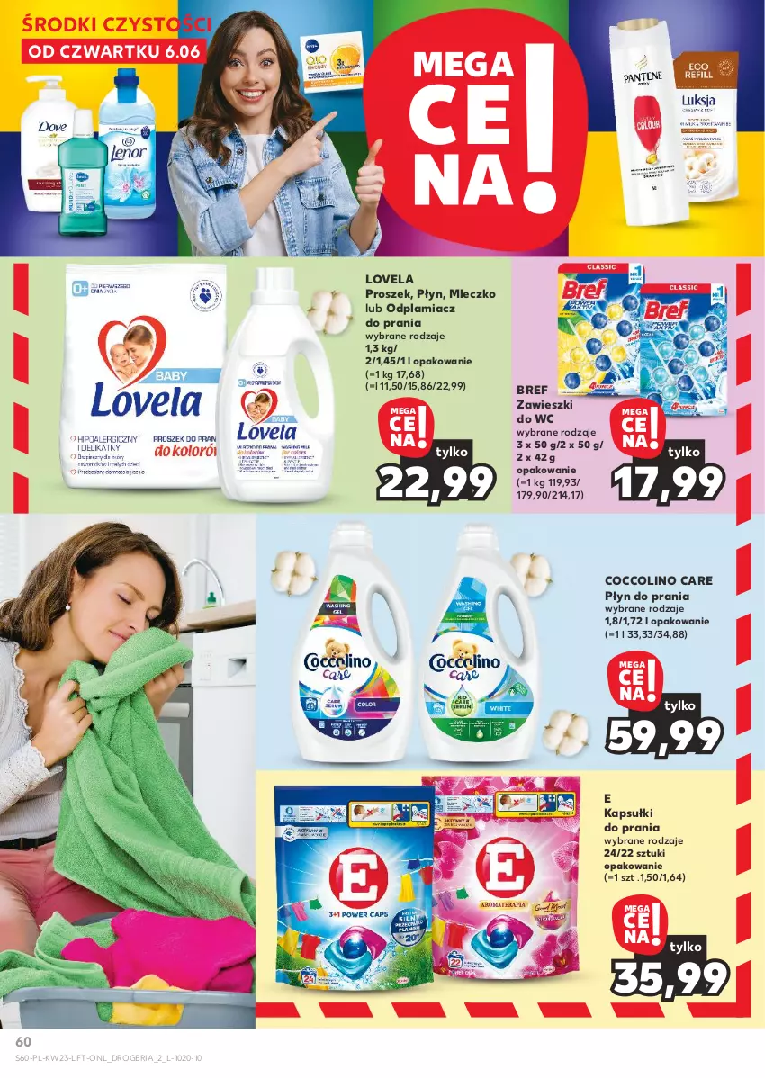 Gazetka promocyjna Kaufland - Gazetka tygodnia - ważna 06.06 do 12.06.2024 - strona 60 - produkty: Bref, Coccolino, Kapsułki do prania, Lovela, Mleczko, Odplamiacz, Płyn do prania, Zawieszki