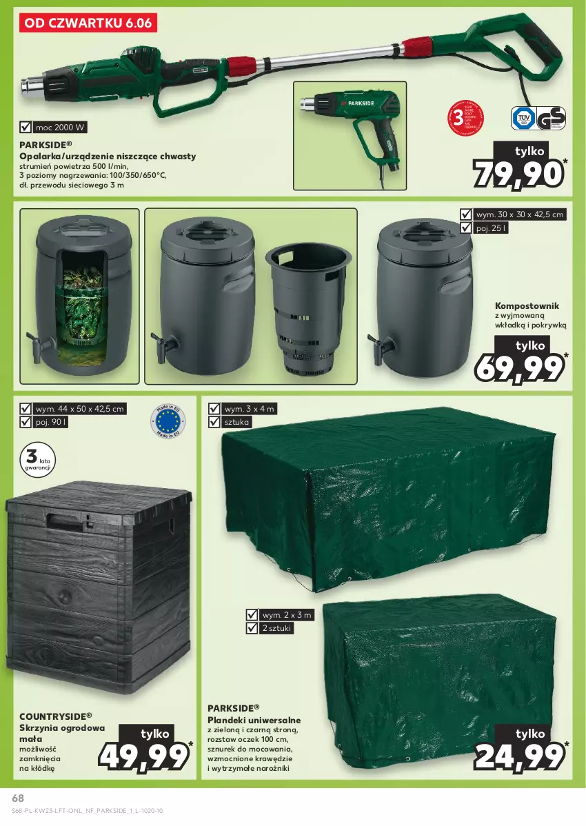 Gazetka promocyjna Kaufland - Gazetka tygodnia - ważna 06.06 do 12.06.2024 - strona 68 - produkty: Narożnik, Opalarka, Parkside, Rum, Sznurek