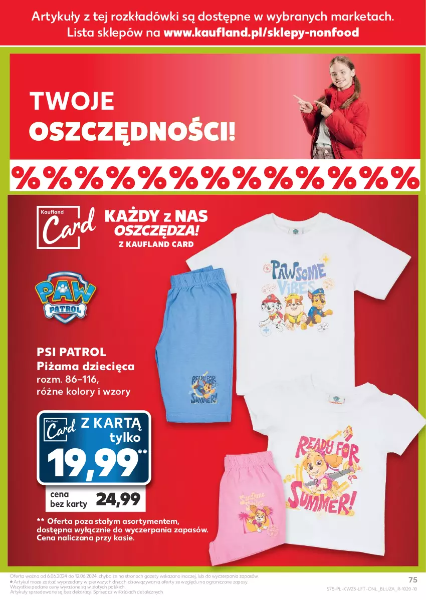 Gazetka promocyjna Kaufland - Gazetka tygodnia - ważna 06.06 do 12.06.2024 - strona 75 - produkty: Bluza, Dzieci, Gra, Piżama, Psi Patrol