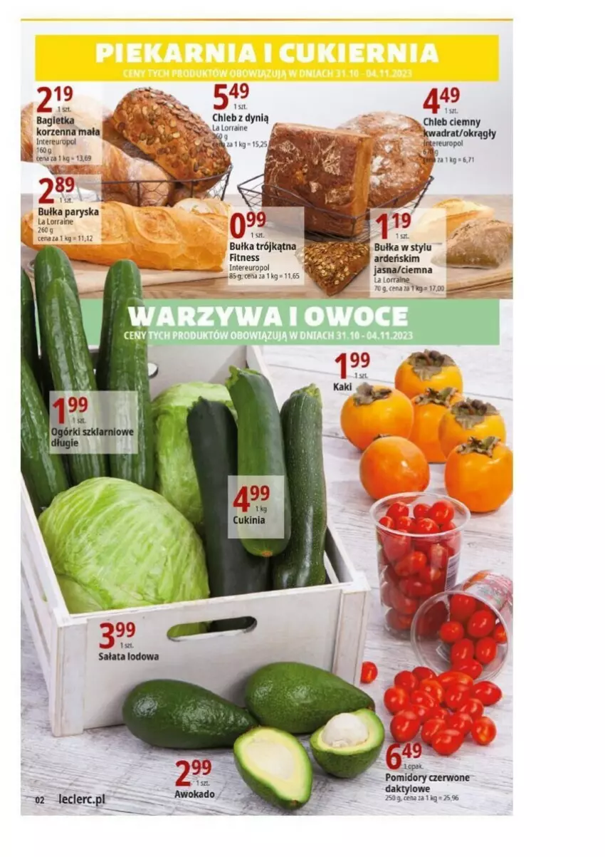 Gazetka promocyjna E Leclerc - ważna 31.10 do 10.11.2023 - strona 12 - produkty: Bagietka, Bułka, Chleb, Dynią, LG