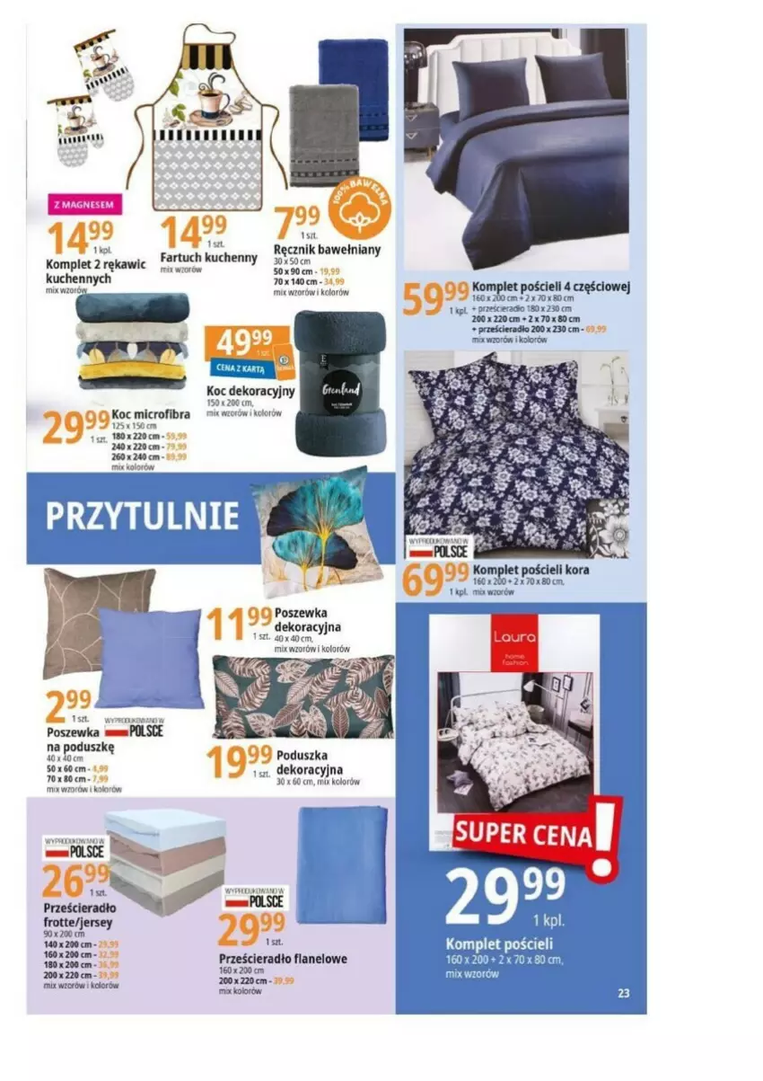 Gazetka promocyjna E Leclerc - ważna 31.10 do 10.11.2023 - strona 16 - produkty: Fa, Koc, Komplet pościeli, Poduszka, Pościel, Poszewka, Prześcieradło, Ręcznik