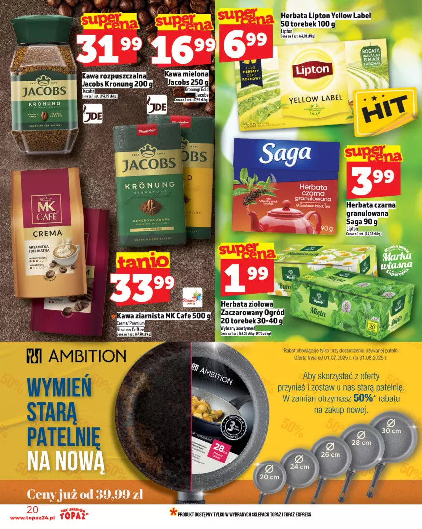 Gazetka promocyjna Topaz - Gazetka - ważna 10.07 do 16.07.2025 - strona 20 - produkty: Gra, Herbata, Lipton, Top