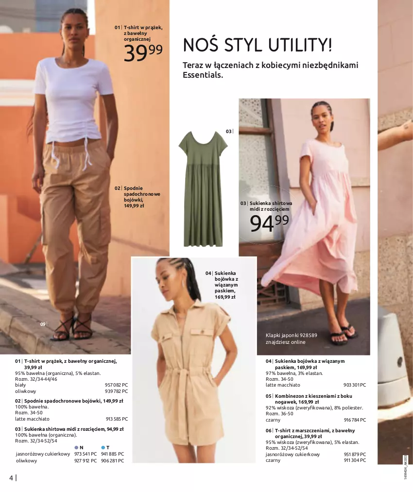 Gazetka promocyjna Bonprix - MODA NA KAŻDY DZIEŃ - ważna 03.04 do 03.07.2024 - strona 6 - produkty: Chia, Cukier, Klapki, Kombinezon, Mars, Spodnie, Sukienka, T-shirt, Tera, Wełna