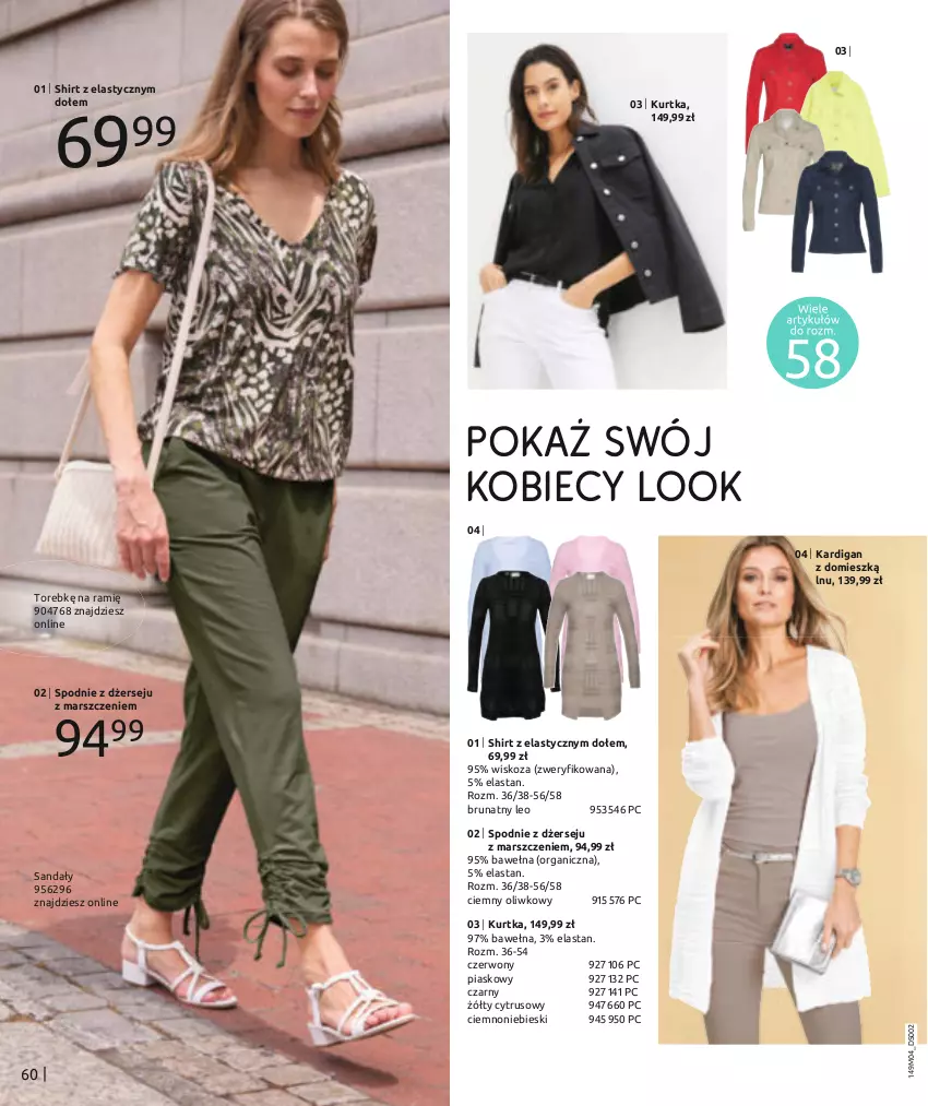 Gazetka promocyjna Bonprix - MODA NA KAŻDY DZIEŃ - ważna 03.04 do 03.07.2024 - strona 62 - produkty: Kardigan, Kurtka, Mars, Sandał, Spodnie, Wełna