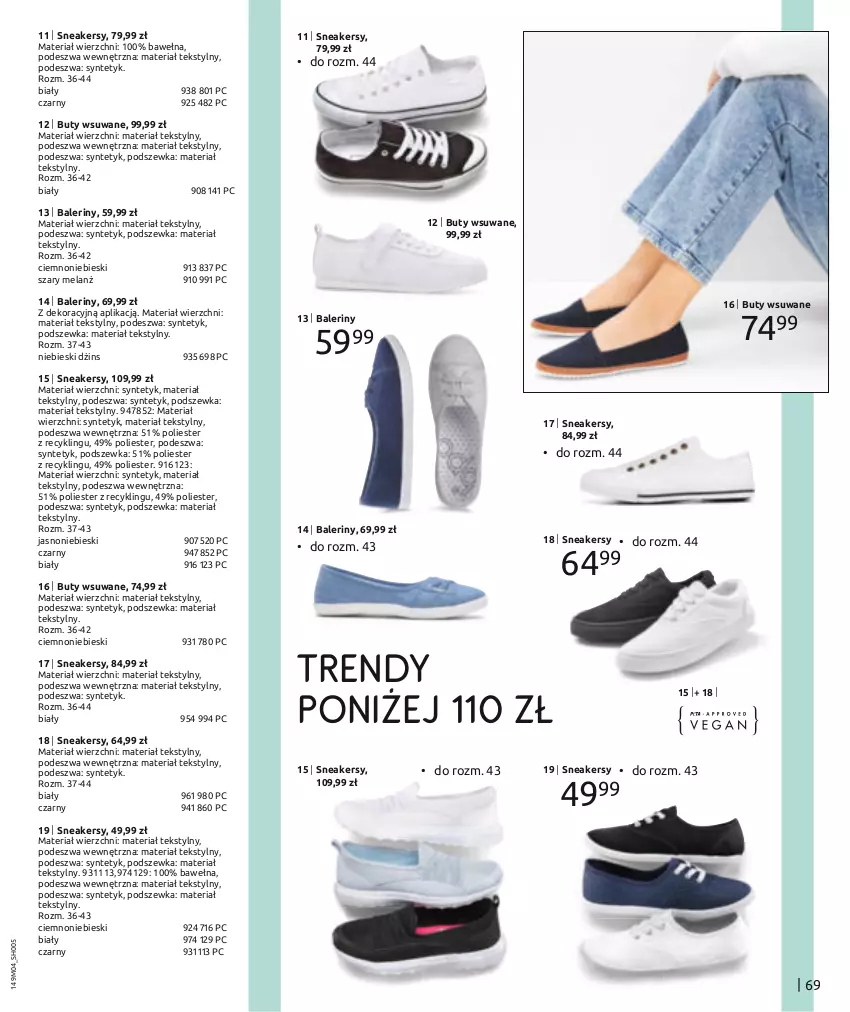 Gazetka promocyjna Bonprix - MODA NA KAŻDY DZIEŃ - ważna 03.04 do 03.07.2024 - strona 71 - produkty: Baleriny, Buty, Sneakersy, Wełna